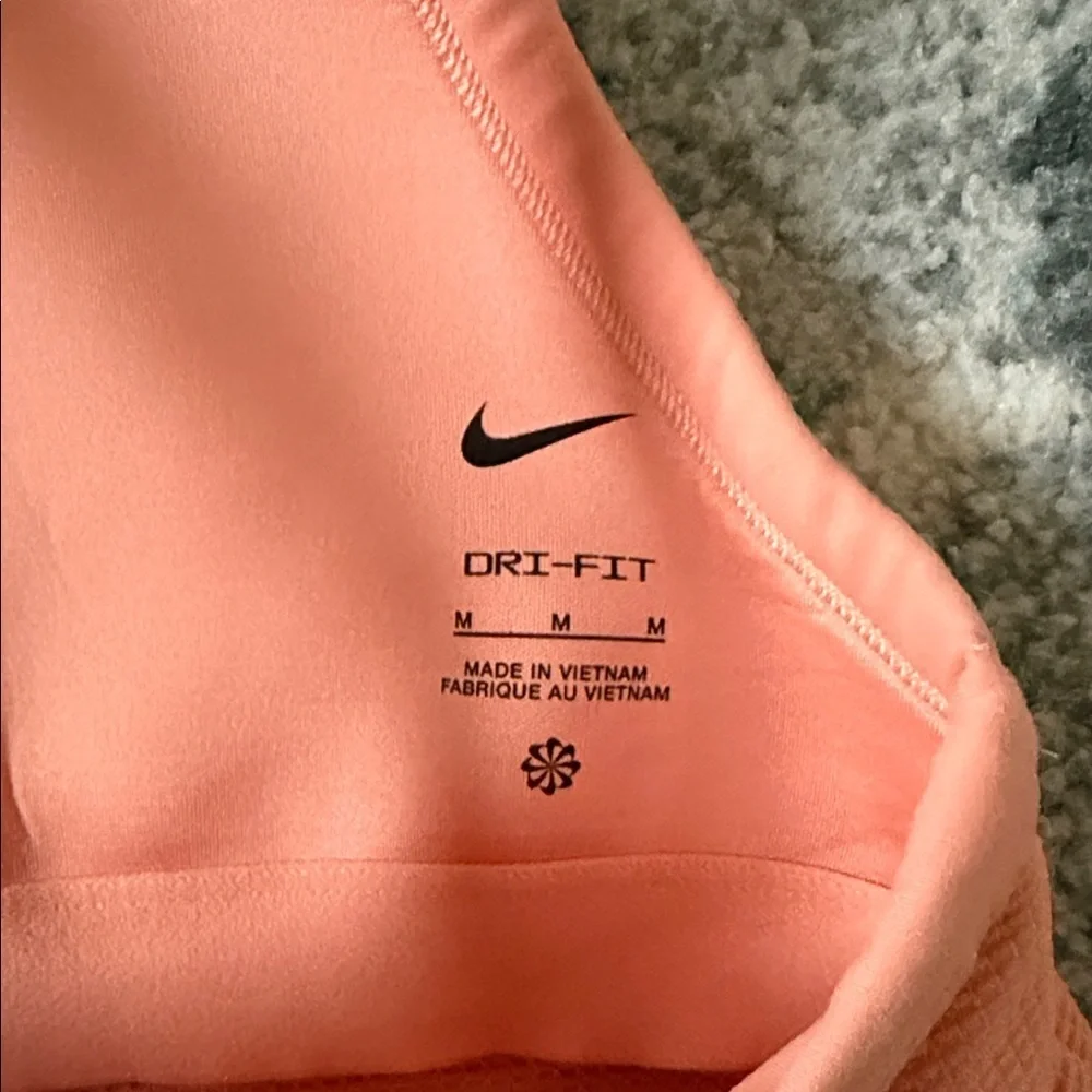 Nike Girls’ High Neck Waffle Textured Tank Top in Apricot - Picture 6 of 7